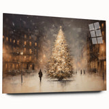 Enchanting City Christmas Tree – Elegant Christmas Wall Decor