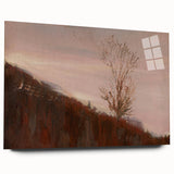 Impressionism Wall Art - Autumn Hillside Tree Landscape, Framed Print