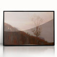 Impressionism Wall Art - Autumn Hillside Tree Landscape, Framed Print
