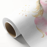 Golden Unicorn Girls Room Wall Art – Magical Nursery Print