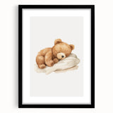 Sleeping Teddy Bear Nursery Wall Art – Baby Room Decor & Prints