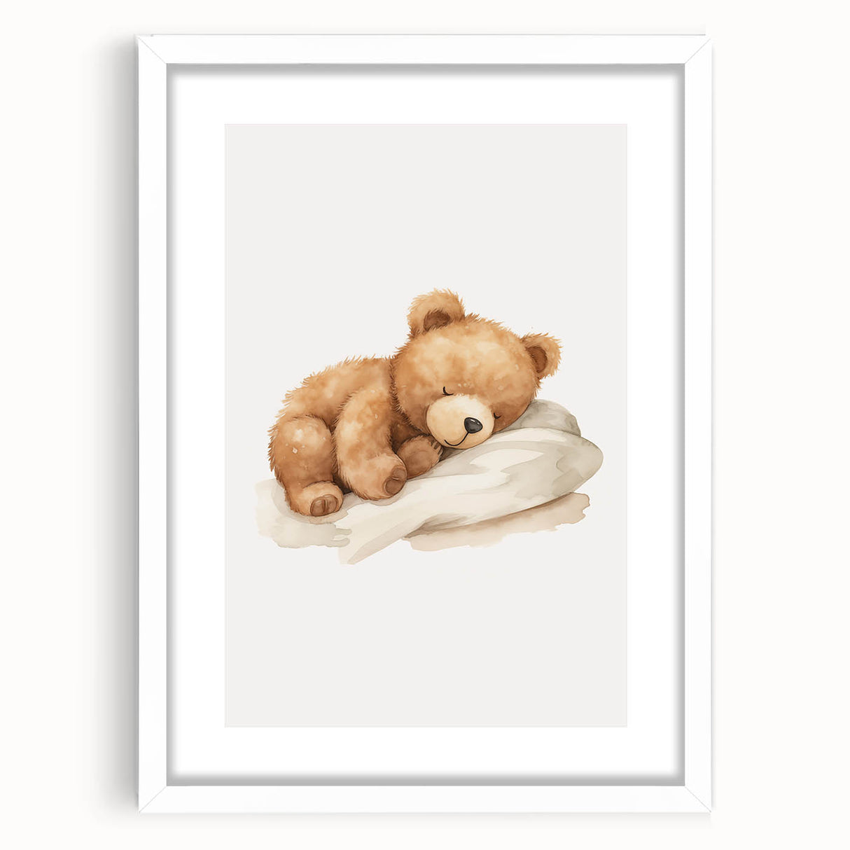 Sleeping Teddy Bear Nursery Wall Art – Baby Room Decor & Prints