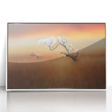 Framed acrylic artwork showcasing vibrant landscapes of rolling fields, highlighted by a white frame, perfect for modern home decor and art enthusiasts.