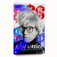 Urban Chic Pop Art Wall Art – Bold Blue, Red, and Black Canvas