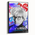 Urban Chic Pop Art Wall Art – Bold Blue, Red, and Black Canvas