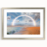 Abstract art print of a Namibian landscape in muted earth tones on a framed canvas.