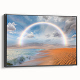 Black and white framed canvas of a Namibian landscape, ideal for bedroom wall art.