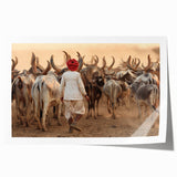 Extra large rolled print of vibrant floral art featuring India's scenery, ideal for dining room decor.