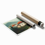Extra large rolled print of a Bulgarian landscape with vibrant floral elements.