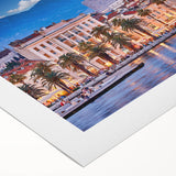 Art deco poster featuring a scenic view of a Croatian landscape on rolled canvas.