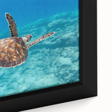 Black wall art featuring a textured portrayal of a European Cyprus scenery on a framed canvas, with vibrant color accents.