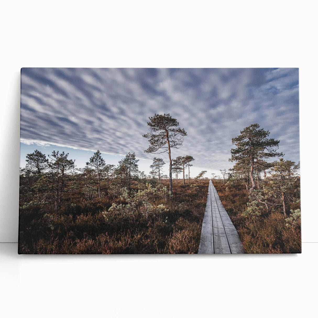 Black and white photo of a European street scene on large stretched canvas, ideal for kitchen wall art.