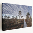 Scenic view of a European cityscape in muted earth tones on stretched canvas, suitable for kitchen wall art.