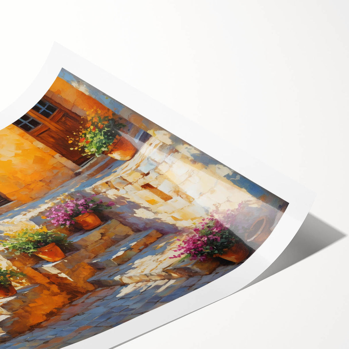 Extra large wall art featuring line art flowers in muted earth tones on a rolled canvas, ideal for large living room decor.