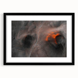 Extra large framed abstract print of a colorful Icelandic landscape, ideal for living room decor.