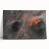 Black and white photo of an Icelandic landscape on large stretched canvas, ideal for kitchen wall art.