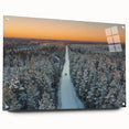 Large abstract wall art depicting a European scenery in Latvia, rendered in muted earth tones on acrylic glass.