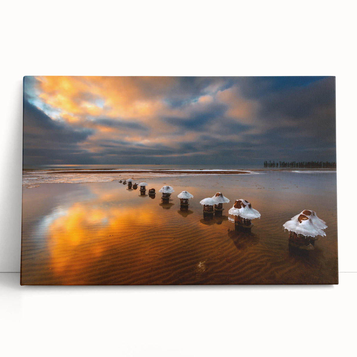 Black and white photograph of a European cityscape on large stretched canvas, ideal for kitchen wall art.