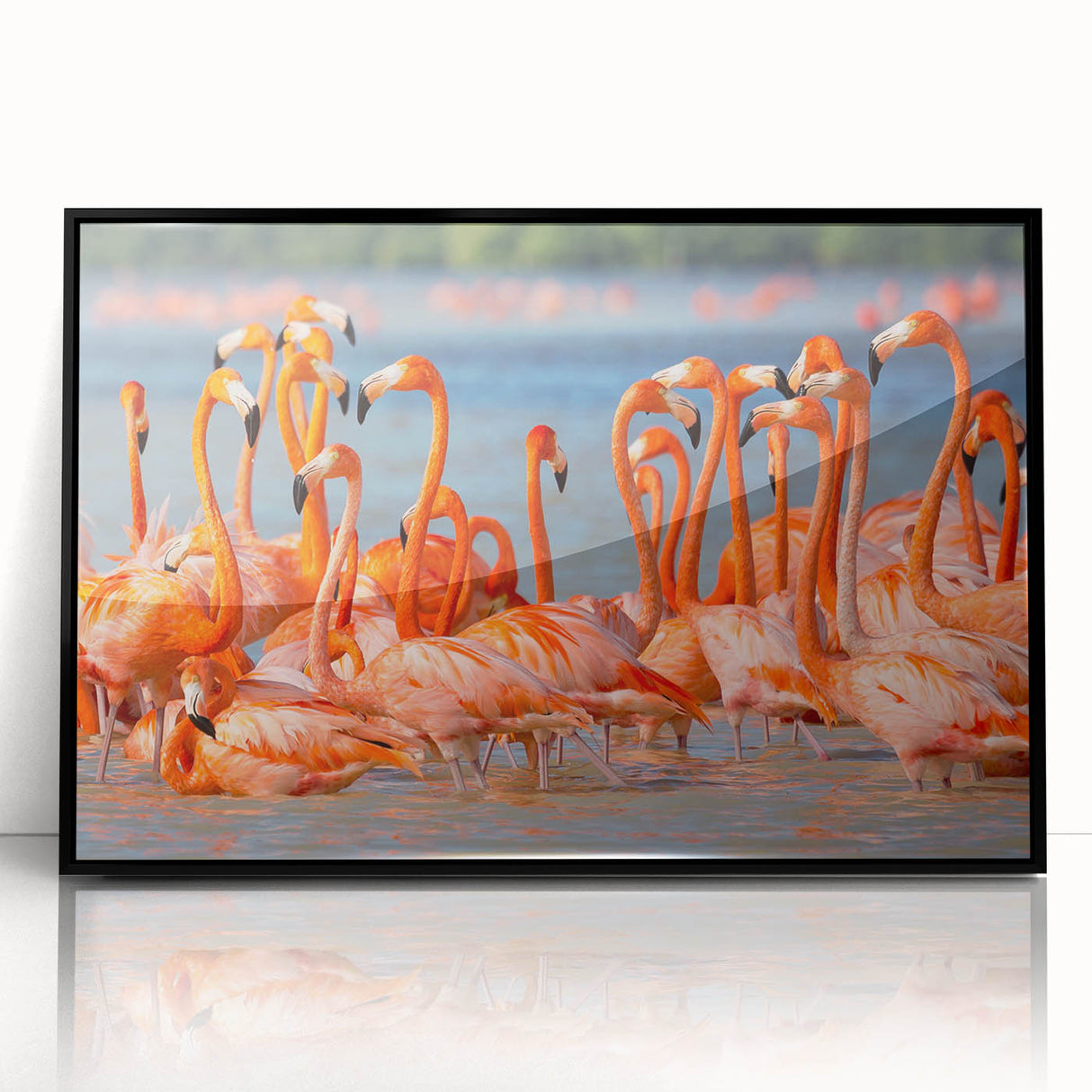 Large abstract wall art depicting a Yucatan scenery in muted earth tones on a framed acrylic.