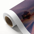 Art Deco poster of a Bolivian landscape on rolled canvas, featuring muted earth tones, ideal for nursery wall art.