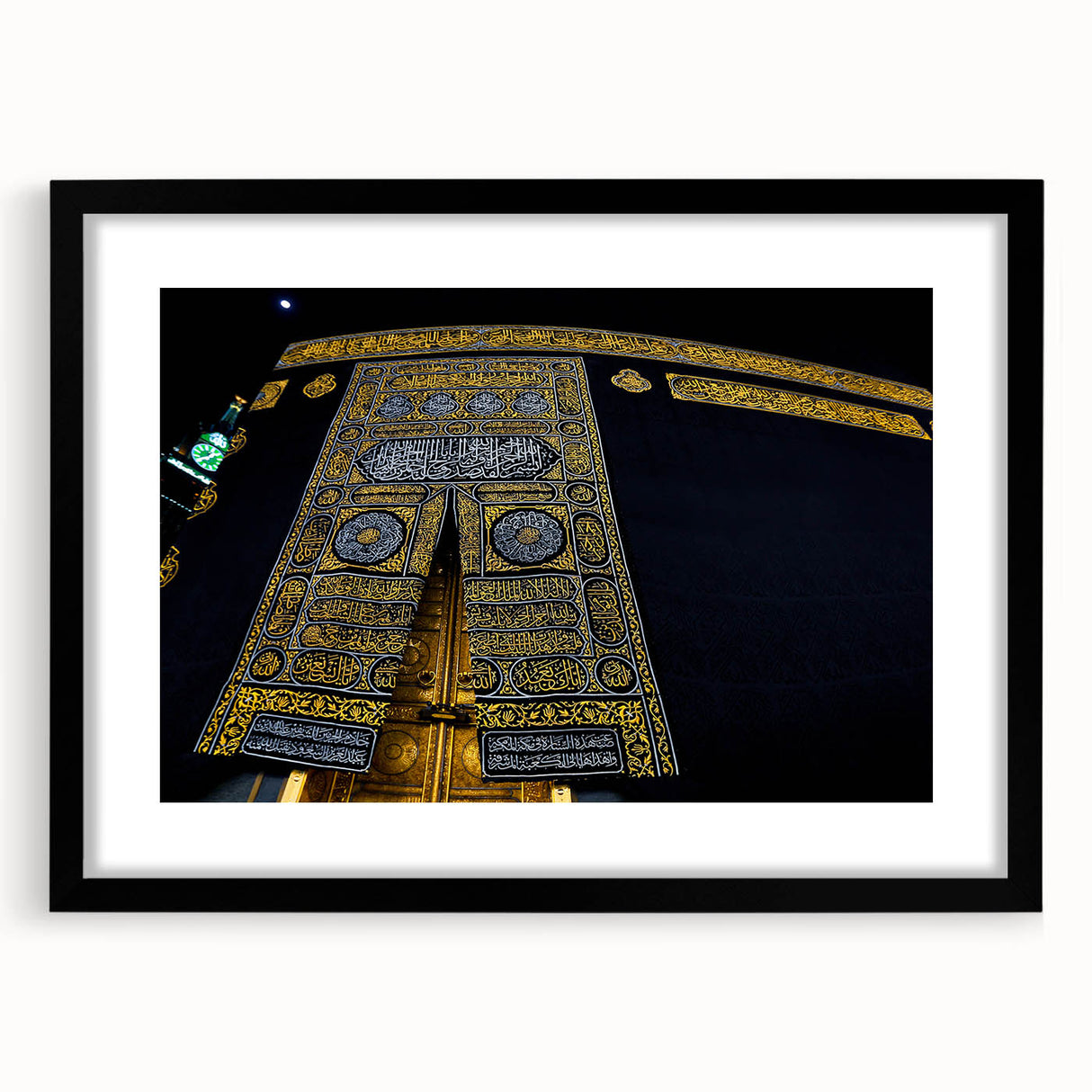Colorful abstract art print of a textured Alabama scenery in a large black frame, ideal for living room decor.