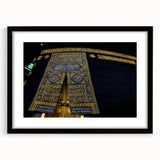 Colorful abstract art print of a textured Alabama scenery in a large black frame, ideal for living room decor.