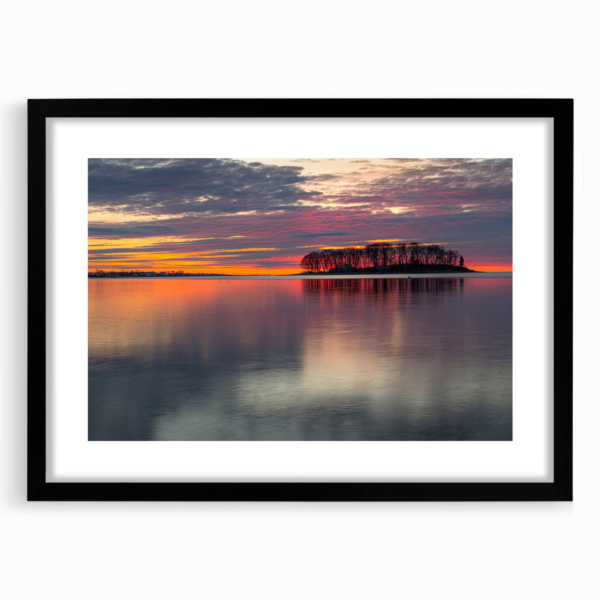 Extra large abstract art print featuring a vibrant, colorful Connecticut scenery on a textured canvas.