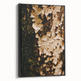 Black and white framed canvas depicting a vintage-style landscape with leafless trees, ideal for bedroom wall decor.