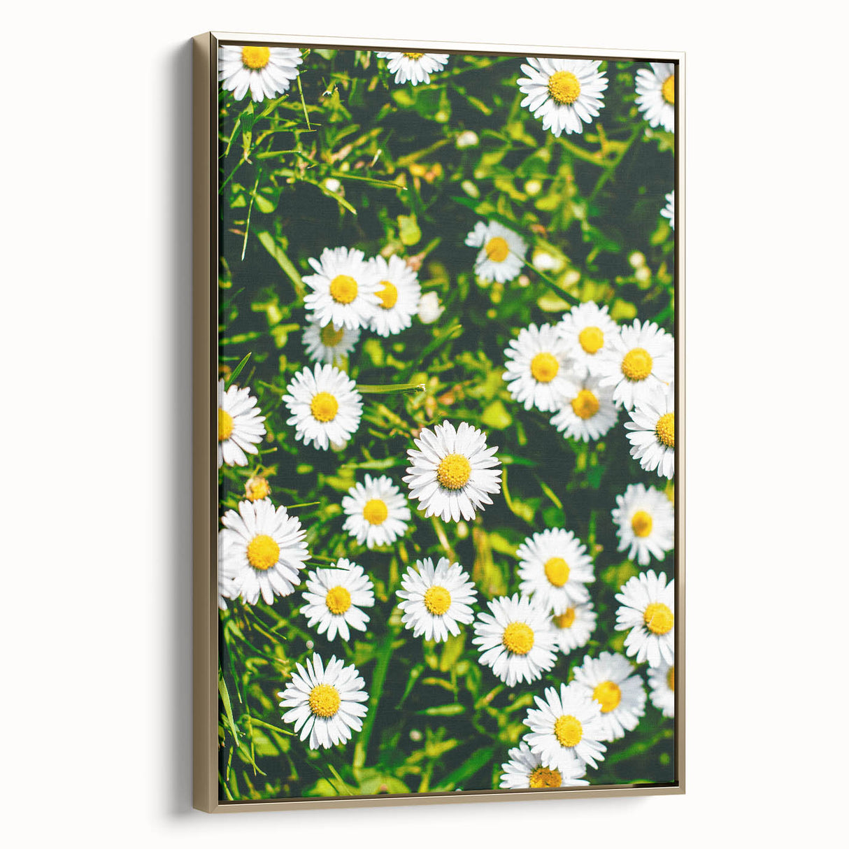 Framed canvas wall art depicting a vintage-style landscape with black and gold tones, ideal for bedroom decor.