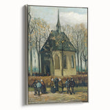 Landscape art painting of a colorful, Van Gogh-style scene on a framed canvas, ideal for adding a vintage touch to any room.