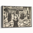 Expressionist Art: The Pretenders | Bold Edvard Munch Black Print