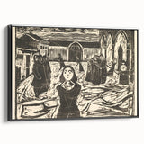 Expressionist Art: The Pretenders | Bold Edvard Munch Black Print