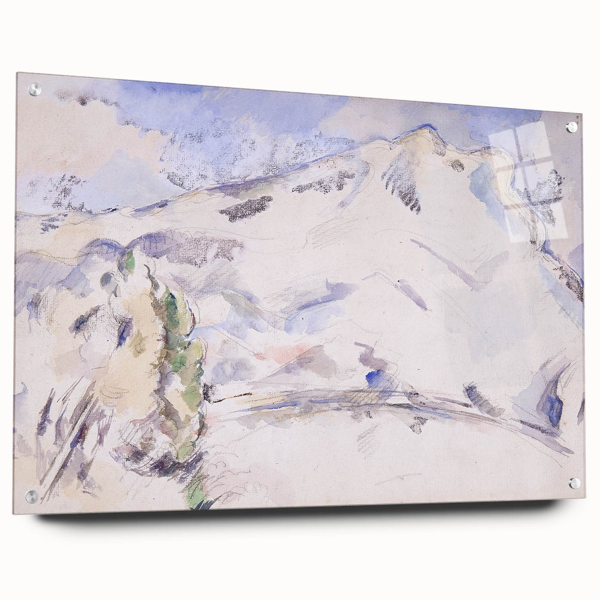 Impressionist Sketch of Mont Sainte-Victoire by Paul Cézanne