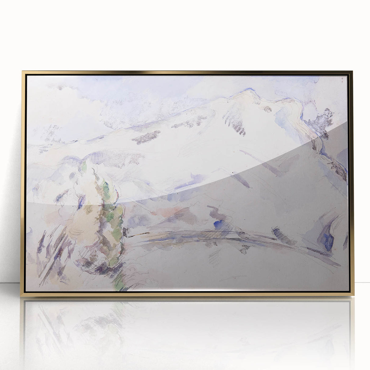 Impressionist Sketch of Mont Sainte-Victoire by Paul Cézanne