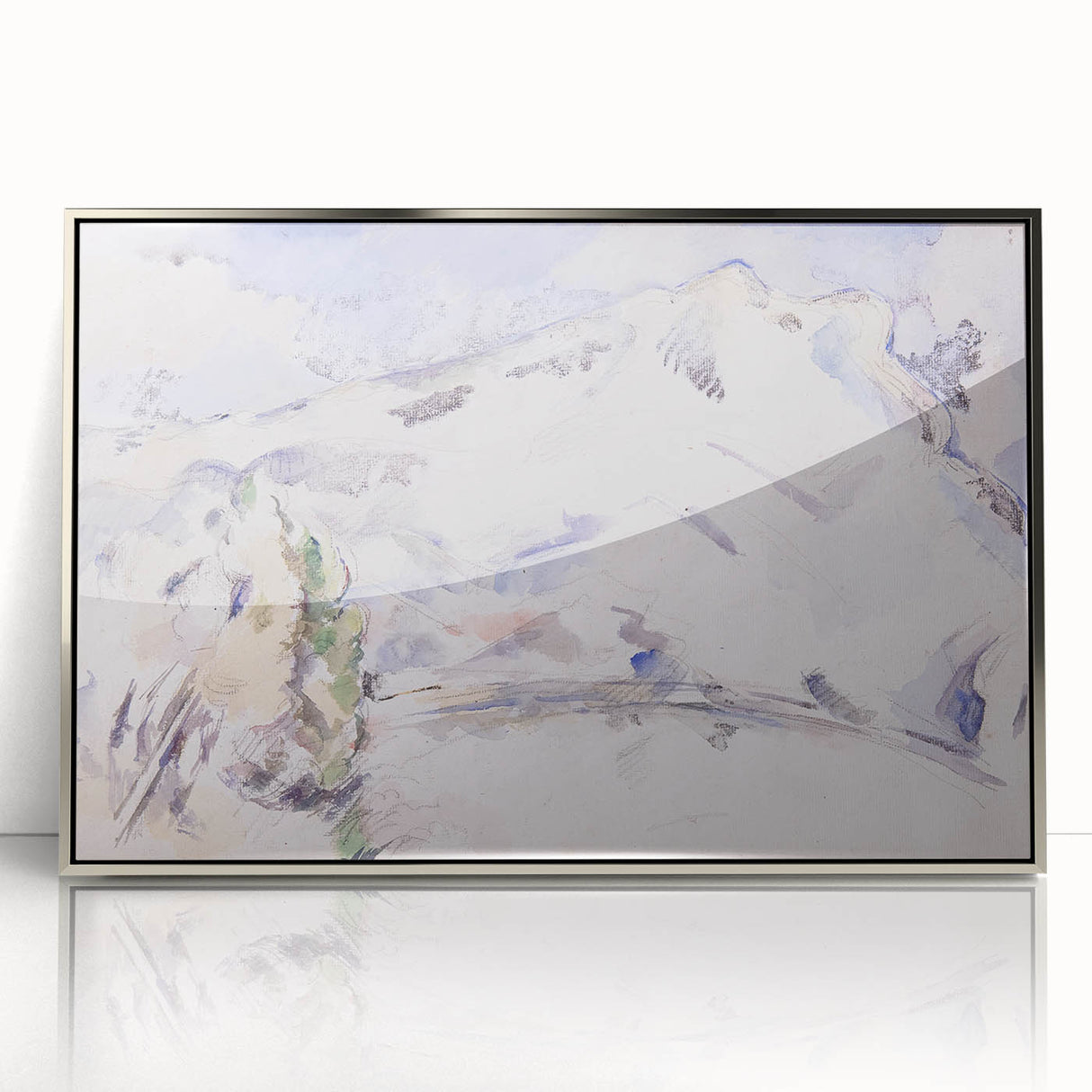 Impressionist Sketch of Mont Sainte-Victoire by Paul Cézanne