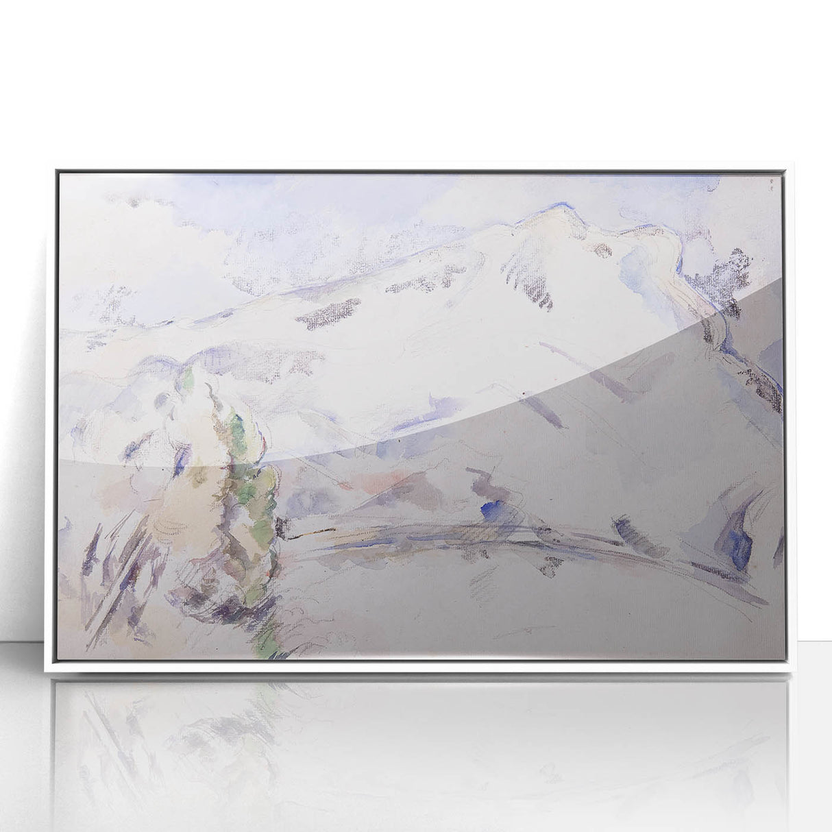 Impressionist Sketch of Mont Sainte-Victoire by Paul Cézanne
