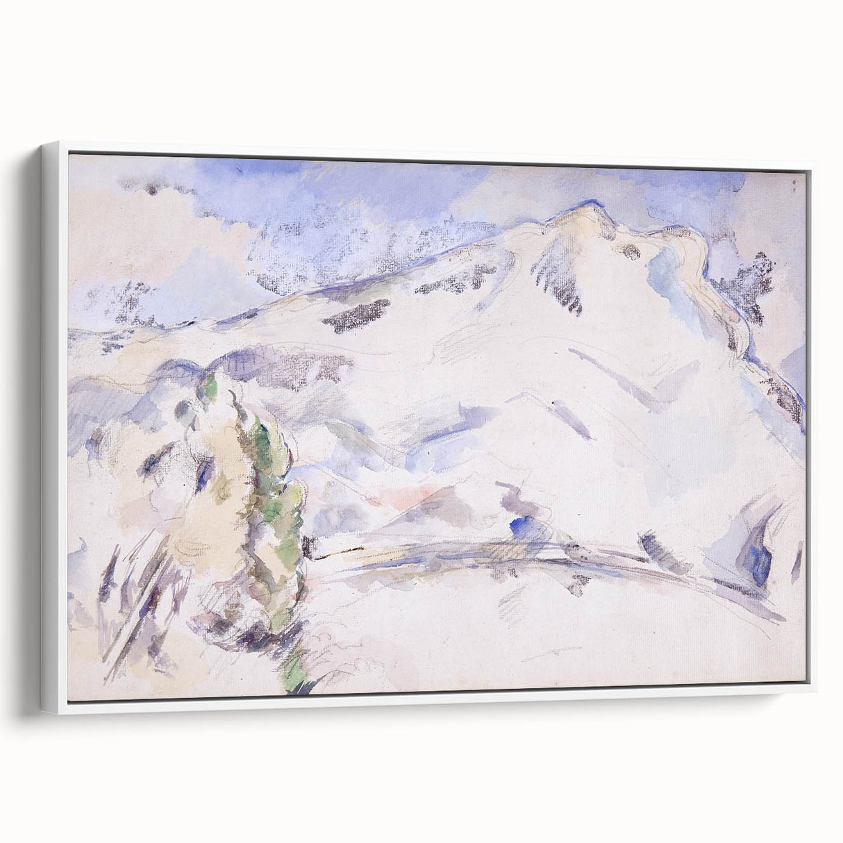Impressionist Sketch of Mont Sainte-Victoire by Paul Cézanne