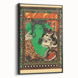 Pearl Jam Concert Poster - Retro Rock Art with Bold Illustrations