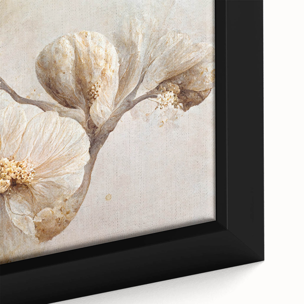 Framed Floral Wall Art – Elegant Canvas for Living Room