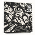 Expressionist Art: The Riding School | Bold Franz Marc Black Print