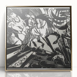 Expressionist Art: The Riding School | Bold Franz Marc Black Print