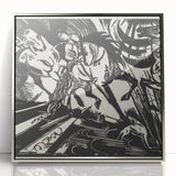 Expressionist Art: The Riding School | Bold Franz Marc Black Print