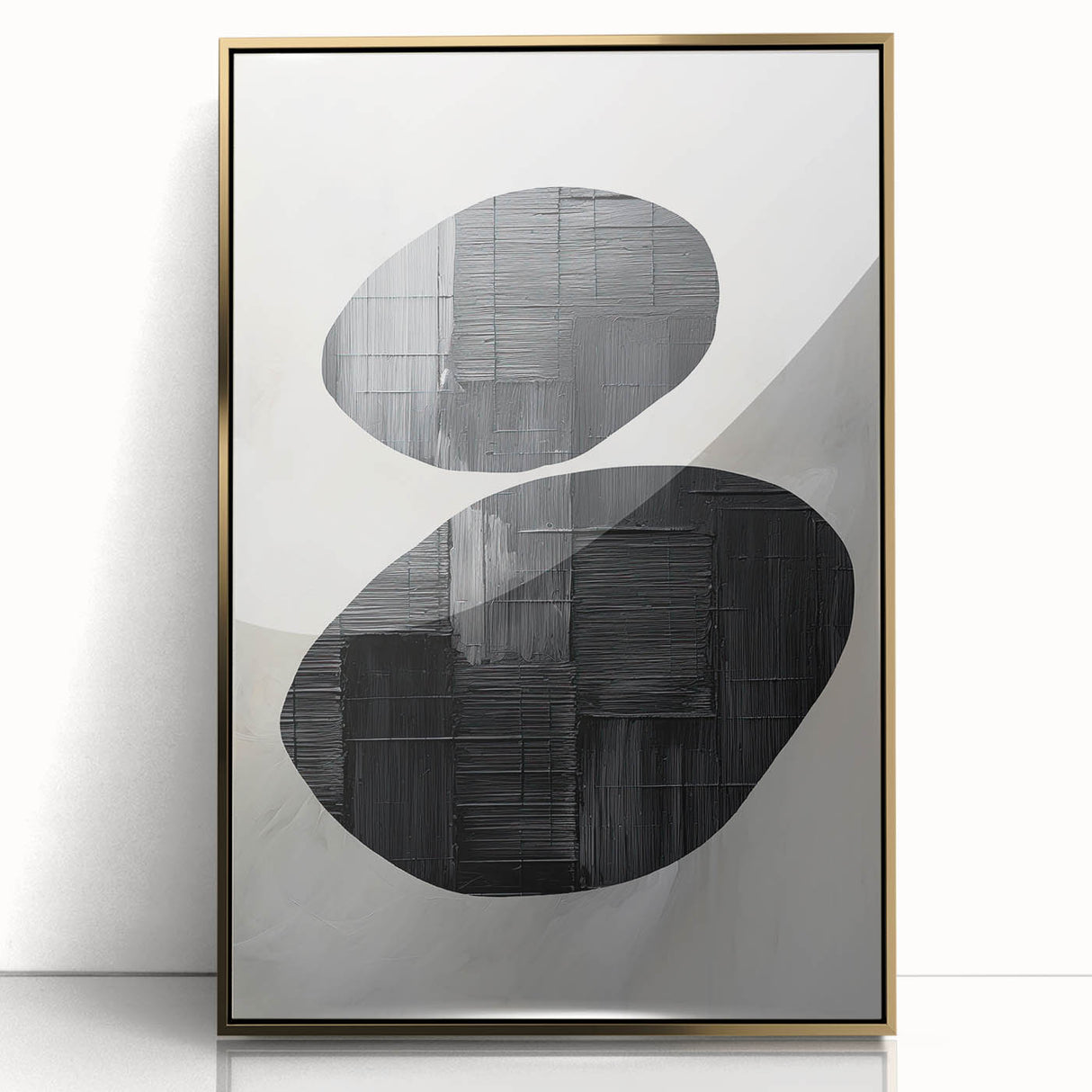 Framed and Canvas Dining Room Art – Black Abstract Design