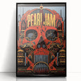Pearl Jam Concert Poster - Retro Rock Art with Bold Graphics