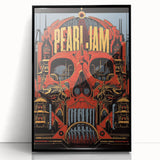 Pearl Jam Concert Poster - Retro Rock Art with Bold Graphics