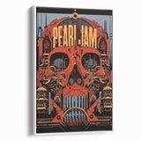 Pearl Jam Concert Poster - Retro Rock Art with Bold Graphics