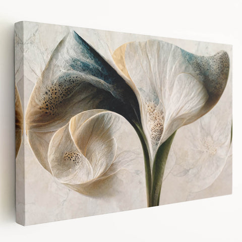 Framed Wall Art for Living Room – Elegant Floral Canvas Print