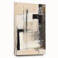Abstract minimalist wall art featuring a sleek acrylic glass design, displayed in a side view with push pins, showcasing vibrant colors and modern aesthetic. Perfect for contemporary home decor and art enthusiasts.