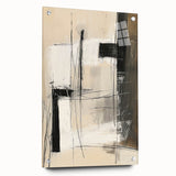 Abstract minimalist wall art featuring a sleek acrylic glass design, displayed in a side view with push pins, showcasing vibrant colors and modern aesthetic. Perfect for contemporary home decor and art enthusiasts.