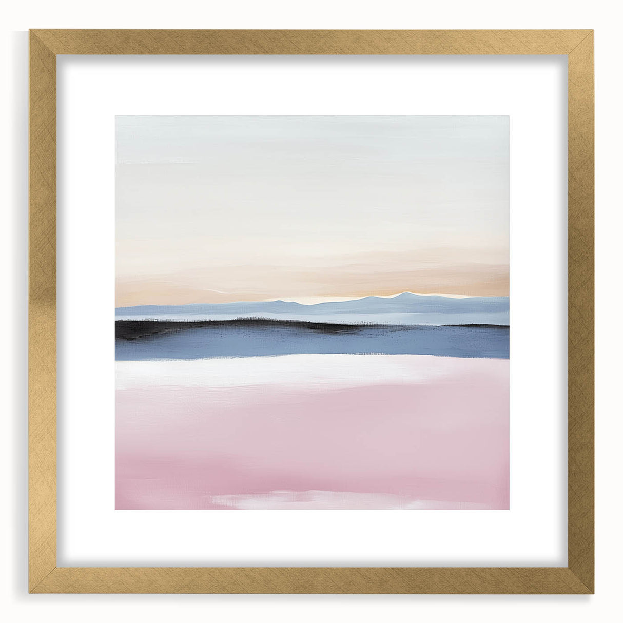 Colorful Abstract Wall Art – Soft Pink and Blue Modern Canvas Print